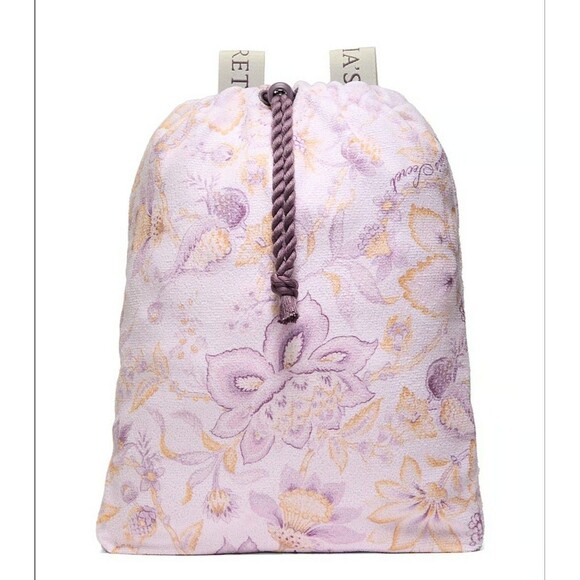 NEW Victoria’s Secret Packable Floral Stripe Beach Towel Blanket 2 in 1 Backpack - Picture 1 of 11